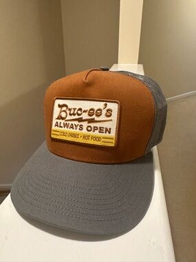 Buc-ee’s Always Open Two-Tone Trucker Hat - Brown & Gray